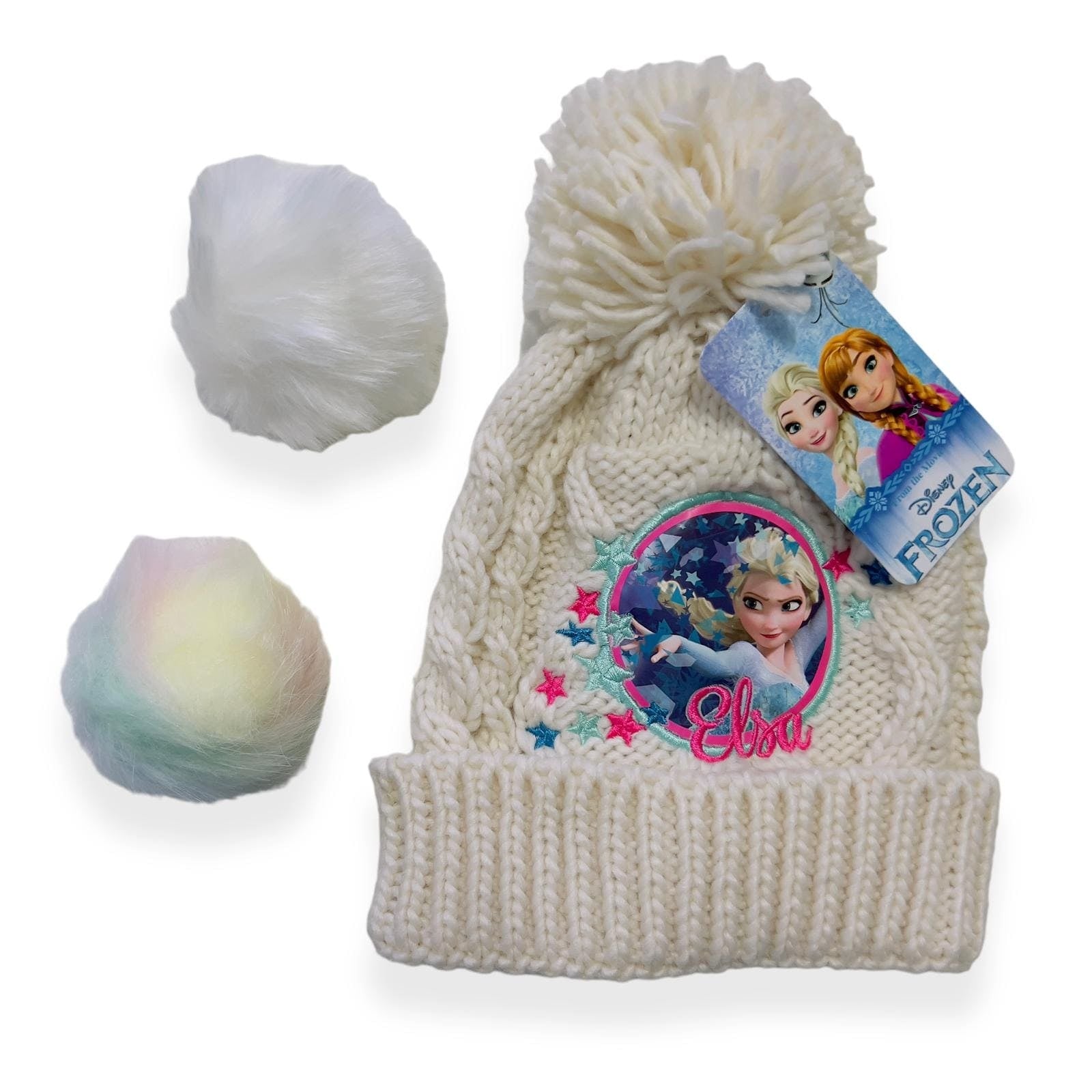 Cappello in Lana Frozen con 3 Pompons intercambiabili - Mstore016